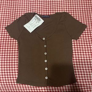Brandy Melville brown tee